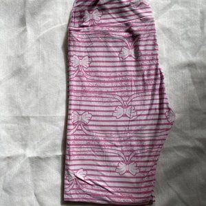 Lularoe Pink Bow Leggings OS